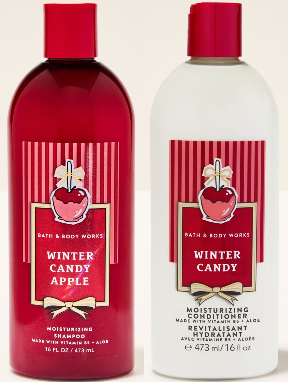 Bath & Body Works Winter Candy Apple Shampoo & Conditioner NEW RARE